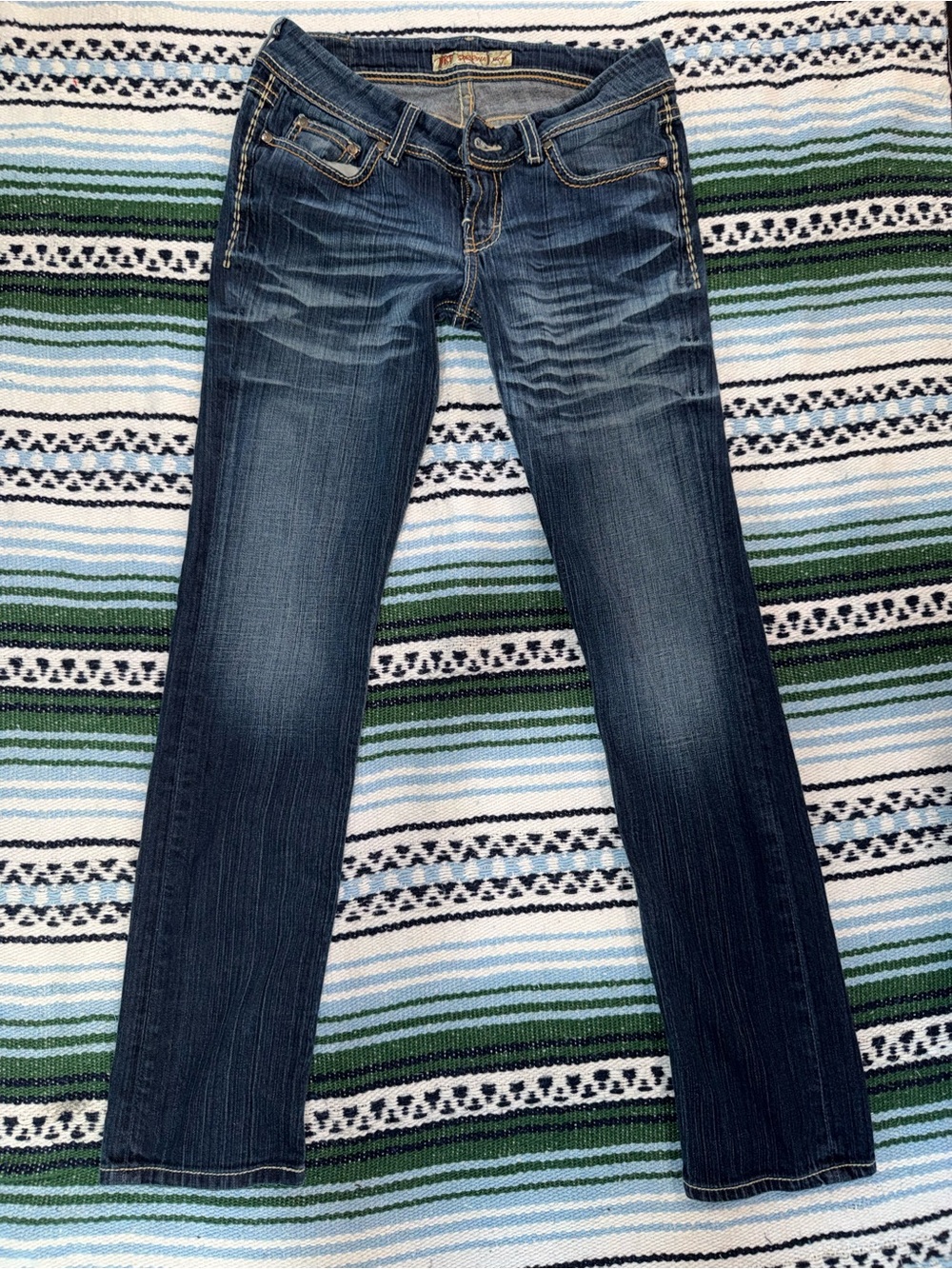 BKE Women's Dark Blue Straight Leg Jeans